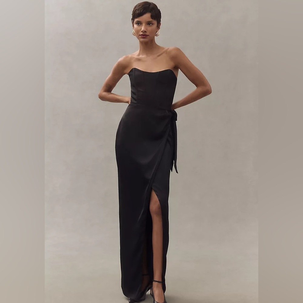 V. Chapman Black Strapless Gown